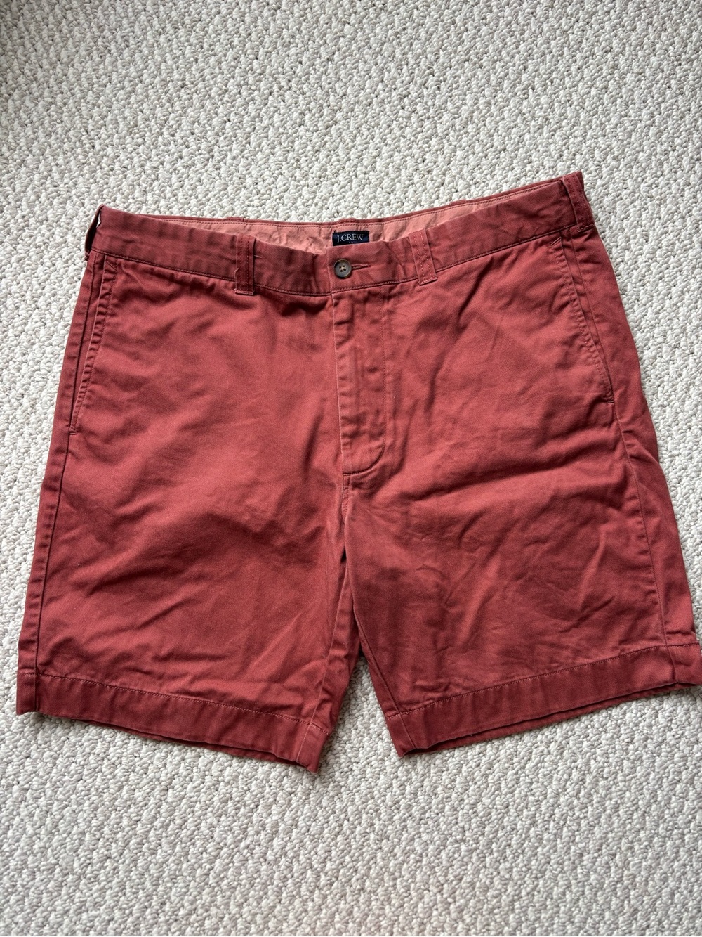 J Crew Men’s Gramercy Shorts Size 36 W Pockets Orange 100% Cotton